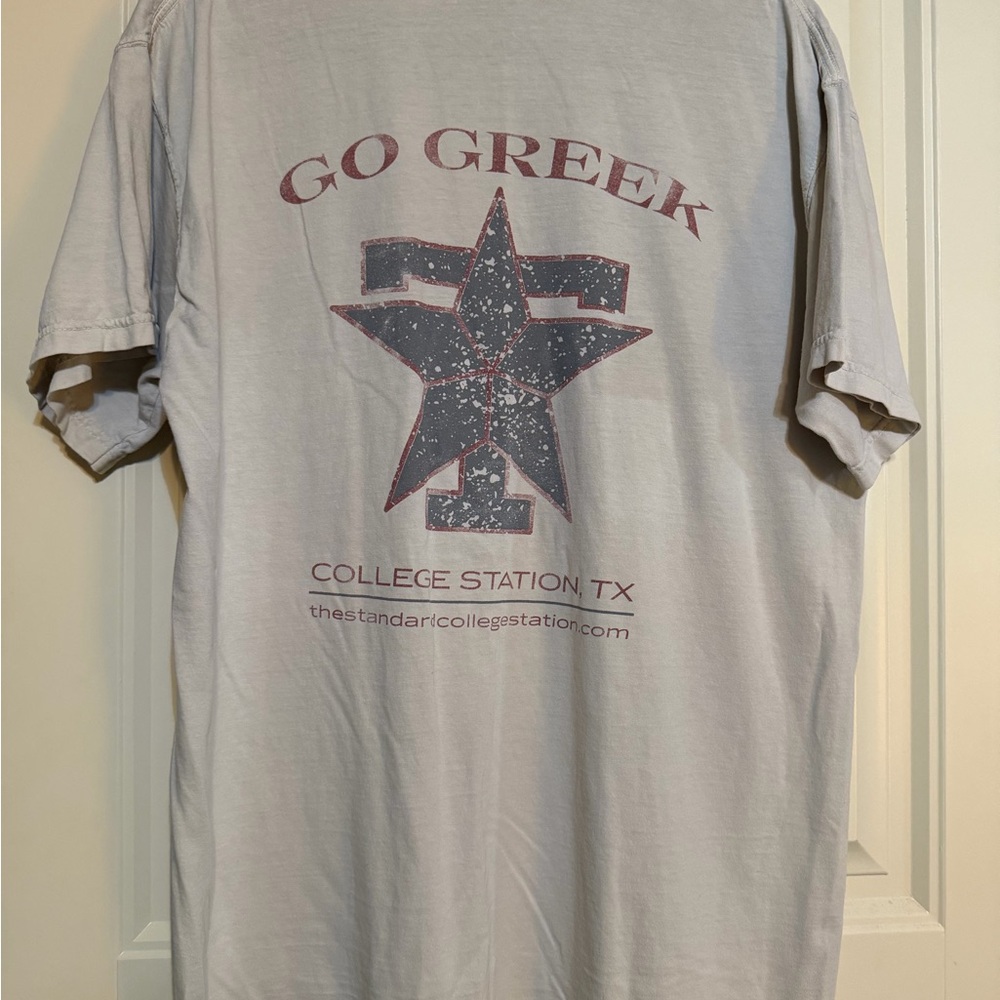 Comfort Colors Light Gray Go Greek Tee
